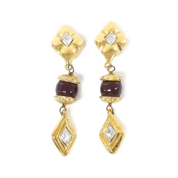 CHANEL Brown Earrings - Picture 1 of 3